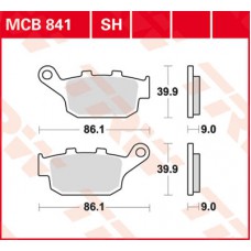 Stabdžių trinkelės TRW MCB841 Honda CB 500 XA PC59, Kawasaki Z 800 ZR 800A, Suzuki SFV 650 A Gladius